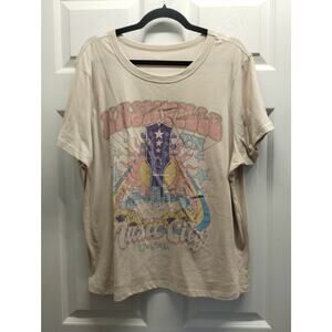 Zoe + Live Women's Size XXL Nashville TN Music City Guitar Graphic Cream T-Shirt